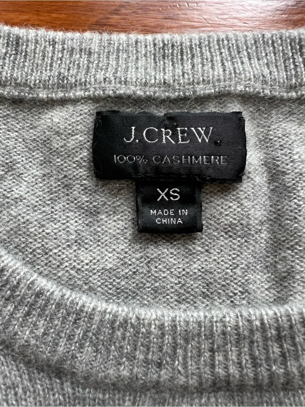 PAIR of J. Crew Men’s 100% Cashmere Gray Crew Neck Sweaters Size XS